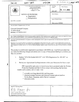 U.S. EPA, Pesticide Product Label, MICROMITE 80WG, 07/11/1999