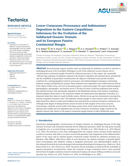 Lower Cretaceous Provenance and Sedimentary Deposition in The