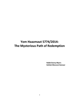 The Mysterious Path of Redemption