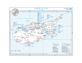 UNFICYP Geospatial JUNE 2020 33°E 34°E 000 000 000 000 450 500 550 600 Cape Andreas 000 000 ! UNFICYP 395 395 HQ