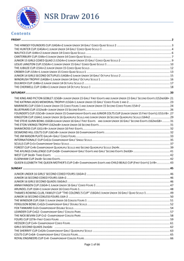 NSR Draw 2016