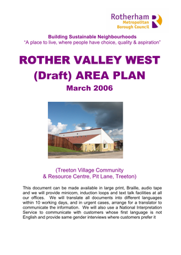 ROTHER VALLEY WEST (Draft) AREA PLAN March 2006