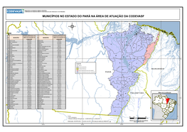 Municípios No Estado Do Pará Na Área De Atuação Da Codevasf P!