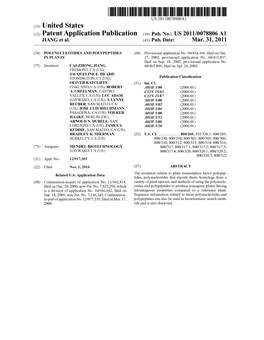 (12) Patent Application Publication (10) Pub. No.: US 2011/0078806 A1 JANG Et Al