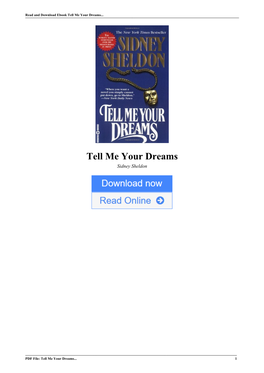 Tell Me Your Dreams by Sidney Sheldon