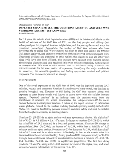 Public Comment: Uranium (Attachment); Rosalie Bertell; Roc; Jan. 19, 2012