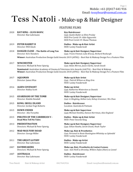 2020 CV Tess Natoli AGENT