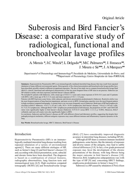 Suberosis and Bird Fancier's Disease