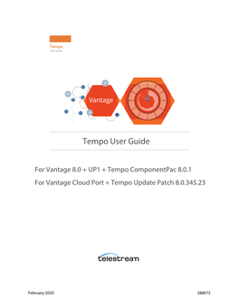 Vantage Tempo User's Guide