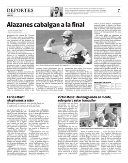 Alazanes Cabalgan a La Final