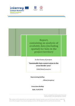 Report on Bats Diversity