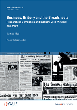 Business, Bribery and the Broadsheets Researching Companies and Industry with the Daily Telegraph