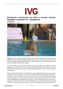 Il Vostro Giornale - 1 / 3 - 30.09.2021 2