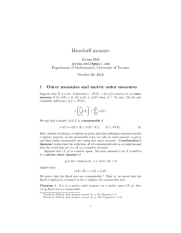 Hausdorff Measure