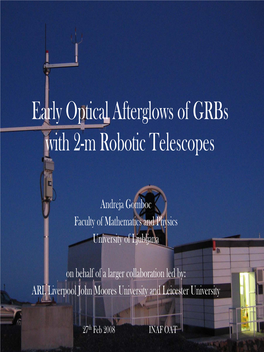 Rapid Grbs Follow-Up with the 2-M Robotic Liverpool Telescope