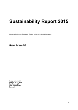 Sustainability Report 2015