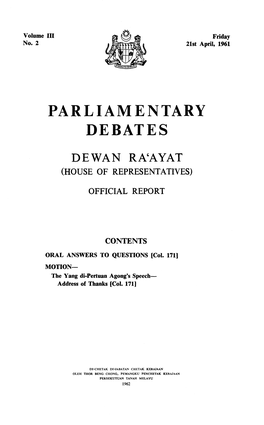Parliamentary Debates