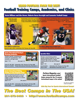 Football Training Camps, Academies, and Clinics