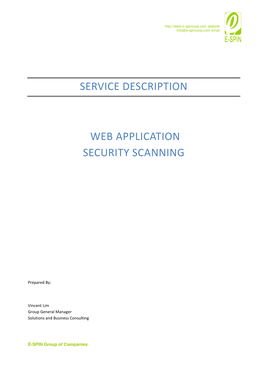 Service Description Web Application Security