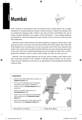 Mumbai-Goa4.Indd 60 9 - M MUMBAI U Mumbai Mumbai 60 Comprise India