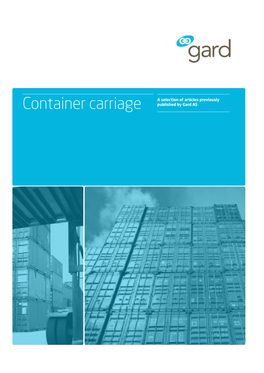 Container Carriage a Selection of Articles Previously