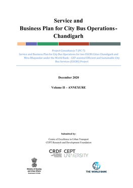Service and Business Plan for City Bus Operations- Chandigarh