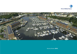 Business Review 2013 Milford Dock Master Plan the Visio N