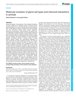 Molecular Evolution of Gland Cell Types and Chemical Interactions in Animals Adrian Brückner* and Joseph Parker*