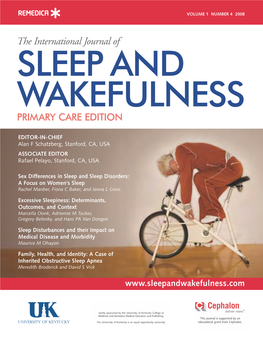 The International Journal of SLEEP and WAKEFULNESS PRIMARY CARE EDITION