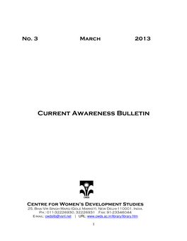 Current Awareness Bulletin