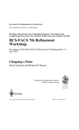 BCS-FACS 7Th Refinement Workshop