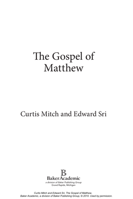 The Gospel of Matthew