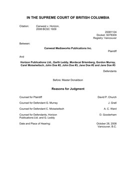 Download Master Donaldson Procedural Ruling