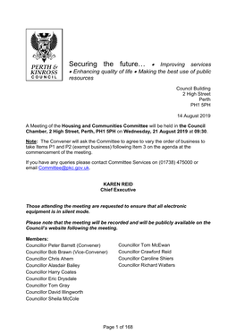 Perth and Kinross Council Housing and Communities Committee 15 May 2019