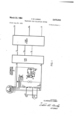 March 23, 1954 C. E. LOMAX 2,673,243 TELEPHONE COIN COLLECTION SYSTEM Filed July 29, 1950 5 Sheets-Sheet Li