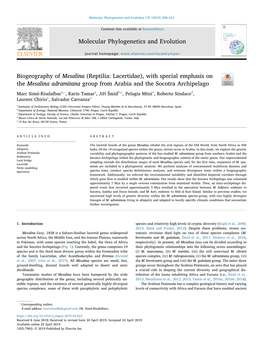 Biogeography of Mesalina