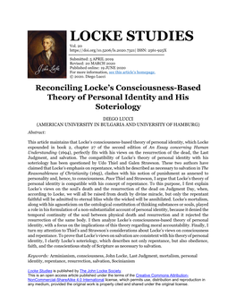 LOCKE STUDIES Vol