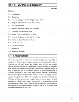 UNIT 5 GENDER and RELIGION Region and Language