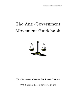 The Anti-Government Movement Guidebook 1999 State Courts