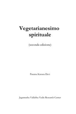 Vegetarianesimo Spirituale