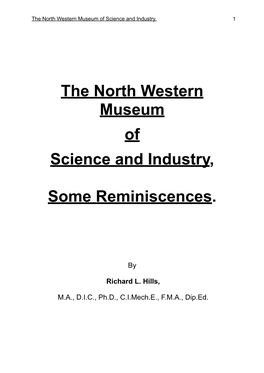 The North Western Museum of Science and Industry