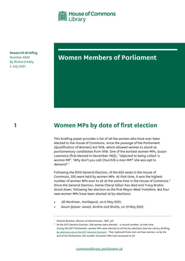 (6652): Women Members of Parliament