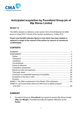 Poundland/99P Stores: Full Text Decision