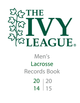20 14 Men's Lacrosse Records Book 20 15