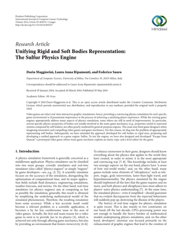 Unifying Rigid and Soft Bodies Representation: the Sulfur Physics Engine