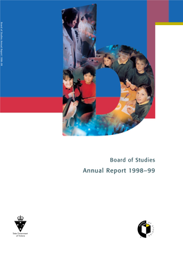 Annual Report 1998–99Board of Studies Annual Report