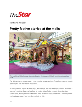 Pretty Festive Stories at the Malls