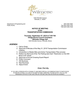 09-27-2018 TC Meeting Packet