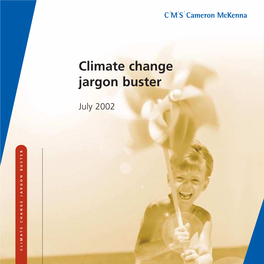 CLIMATE CHANGE JARGON BUSTER July 2002 Jargon Buster Climate Change Climate Change Jargon Buster