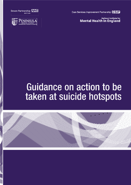 Guidance on Action to Be Taken at Suicide Hotspots Acknowledgements